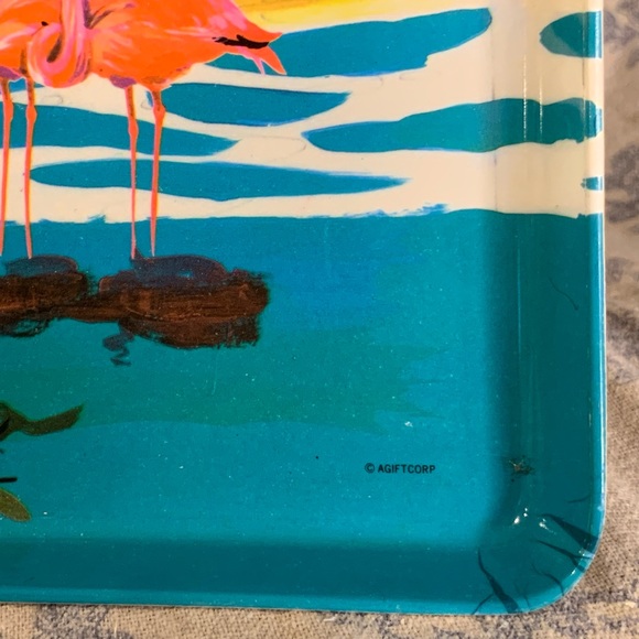 VTG 15" Long Flamingo Tray Platter - Picture 2 of 9